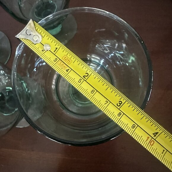 Vintage Williams-Sonoma Vert Light Green 6in Wine Glass 2004 RARE FIND Set Of 4 - Picture 6 of 12